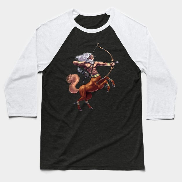 Greek Mythology Centaur Baseball T-Shirt by underheaven